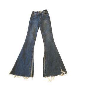 Mashed Potatoes Two Scoops Madeline Womens Blue High Rise Flare Jeans Size 23